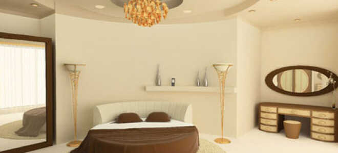 Потолки из гипсокартона в спальне: достоинства материала и варианты освещения