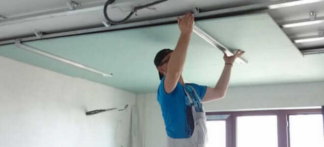 Монтаж гипсокартонного потолка: установка гипсокартона на потолок своими руками, технология укладки ГКЛ, гипрока