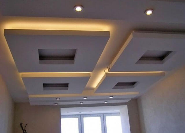 монтаж парящего потолка из гипсокартона парящий подвесной потолок