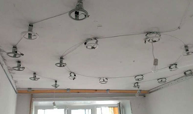 двухъярусные потолки из гипсокартона с подсветкой